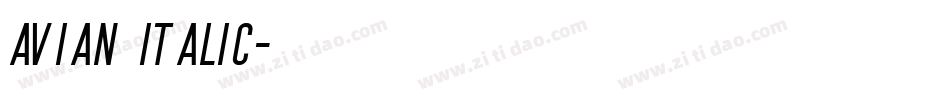 Avian Italic字体转换